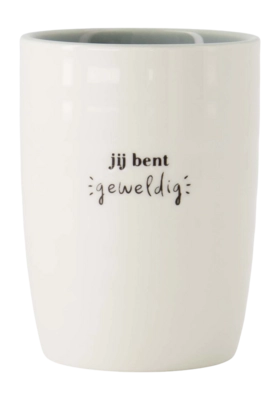 Tasse Zusss Je Bent Geweldig Weiß / Graublau 290 ml