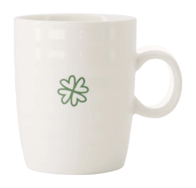 Tasse Zusss Klavertje Handgreep Weiß / Grün 500 ml