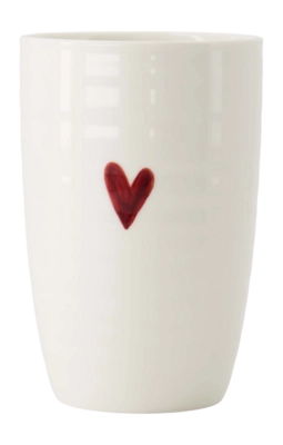 Tasse Zusss Mok L Hartje Weiß / Rot 470 ml