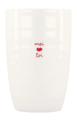 Tasse Zusss Mok L Moi Toi Weiß / Rot 380 ml