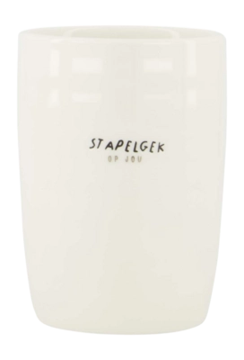 Tasse Zusss Stapelgek Weiß / Schwarz 290 ml