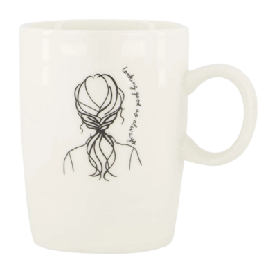 Tasse Zusss Vrouw Handgreep Weiß / Schwarz 500 ml