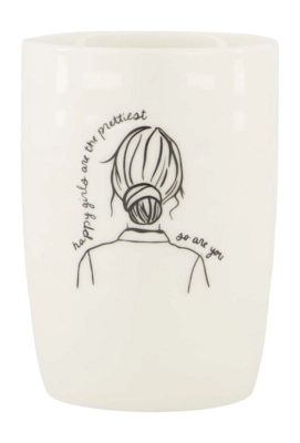 Tasse Zusss Vrouw Weiß / Schwarz 290 ml