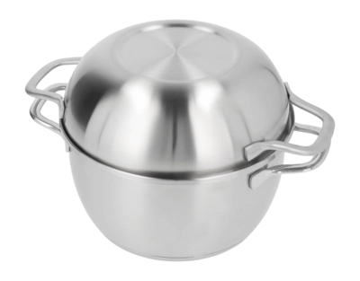 Muschelpfanne Demeyere Specialties 3 Hoch Mit Deckel Silber 20 cm