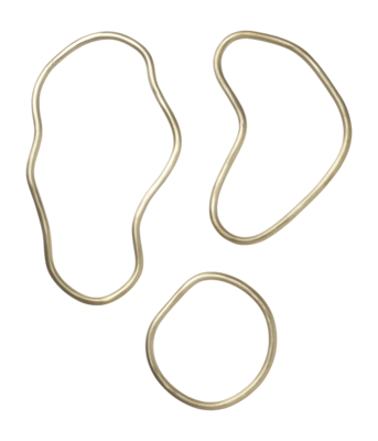 Untersetzer Ferm Living Pond Brass (3er-Set)