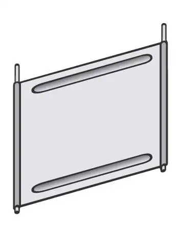 Trennblech mit Steckstiften für Fachbodenregale Stecksystem MAGNUS Made in Germany | HxT 50x60cm | Verzinkt