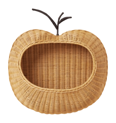 Aufbewahrungskorb Ferm Living Apple Braided Wall Pocket Natural
