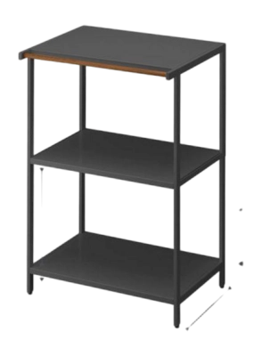 Aufbewahrungsregal Yamazaki Tower 3 Black