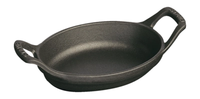 Auflaufform Staub Mini Oval Schwarz 15 cm