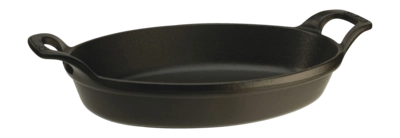 Auflaufform Staub Stapelbar Oval Schwarz 24 cm