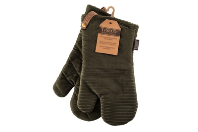 Ofenhandschuhe Tiseco Home Studio Velmar Green Olive (2er-Set)
