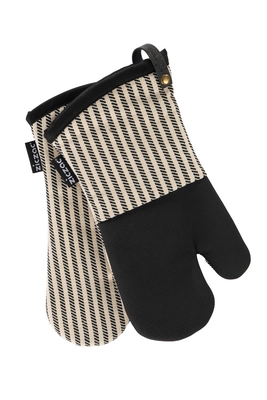 Ofenhandschuhe ZicZac Toledo Black / Beige (2er-Set)