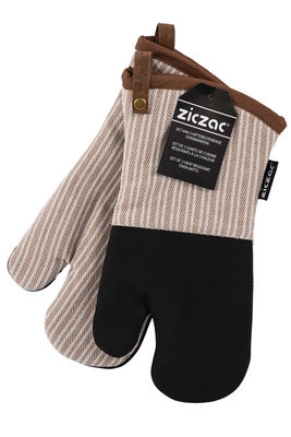 Ofenhandschuhe ZicZac Venton Sand / Black (2er-Set)