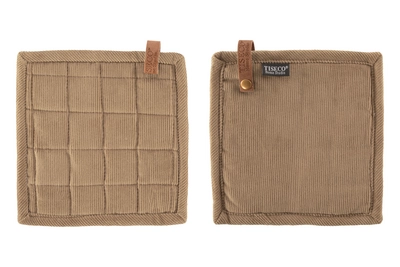 Topflappen Tiseco Home Studio Velmar Taupe (2er-Set)