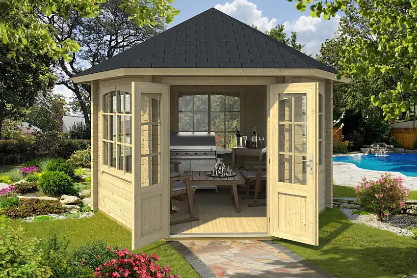 Pavillon ILMENAU 350x303 cm, 44mm Bohlen