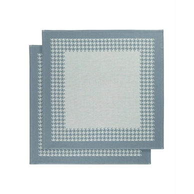 Geschirrtücher De Witte Lietaer Pied De Poule Blau (2 Stück)