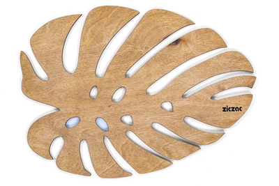 Tischset ZicZac Birch Monstera Light Brown