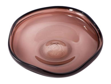 Schale POLSPOTTEN Teller Clear Brown Eye L