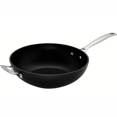 Wok Le Creuset Les Forgées Schwarz 30 cm