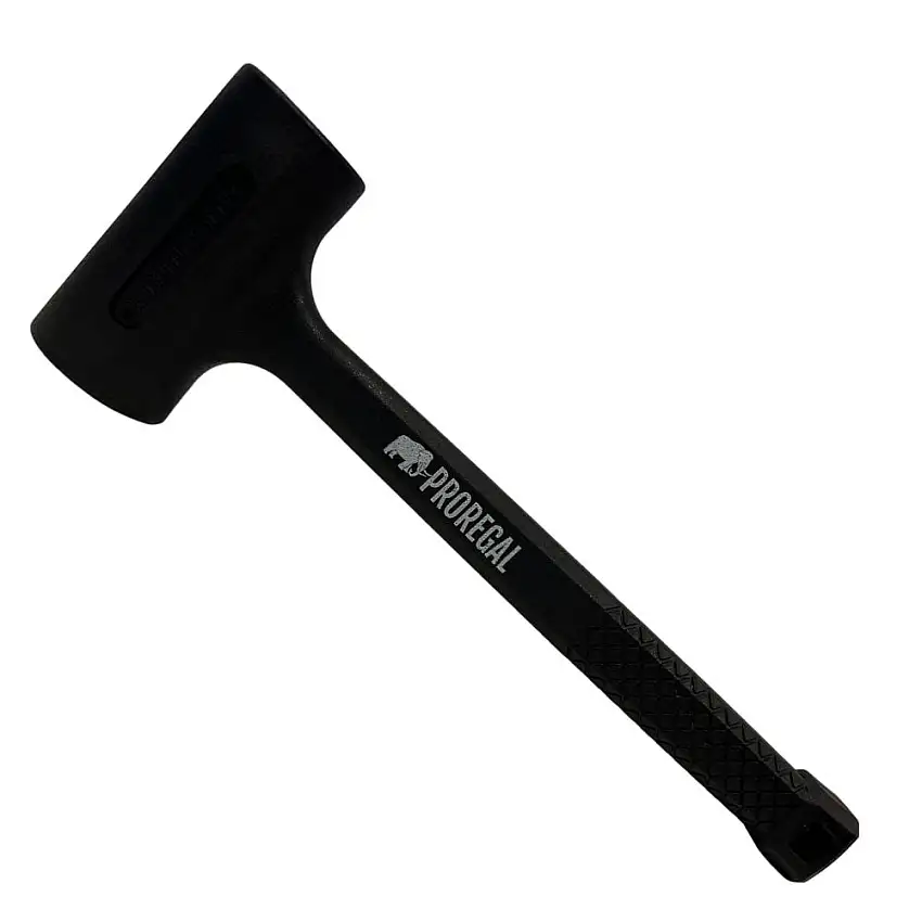 Doppelköpfiger Vollgummihammer 0,68kg | LxØ 32x4,5cm | Rückschlagfreier Kopf & ergonomischer Stiel | Montagehammer Schonhammer