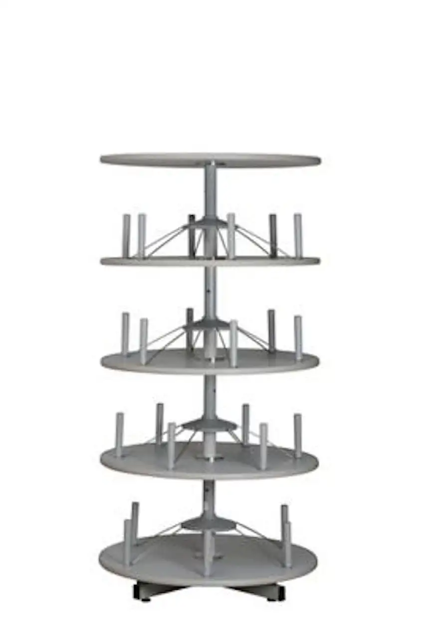 Ordnerdrehsäule Octopus| 4 Ordnerhöhen | HxØ 163x80 cm | Grau