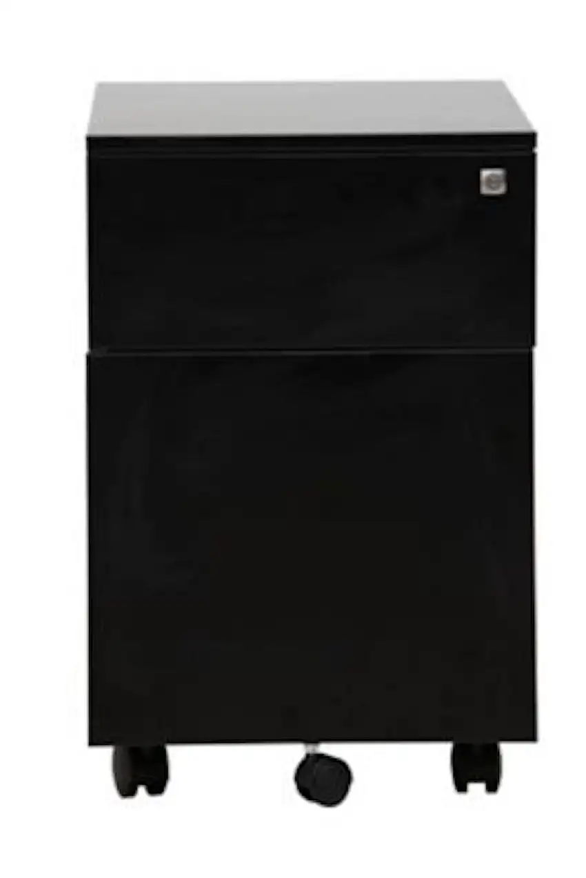 Rollcontainer Lynx | 1 Schublade & 1 Hängeschub| HxBxT 61x40x60 cm | Schwarz