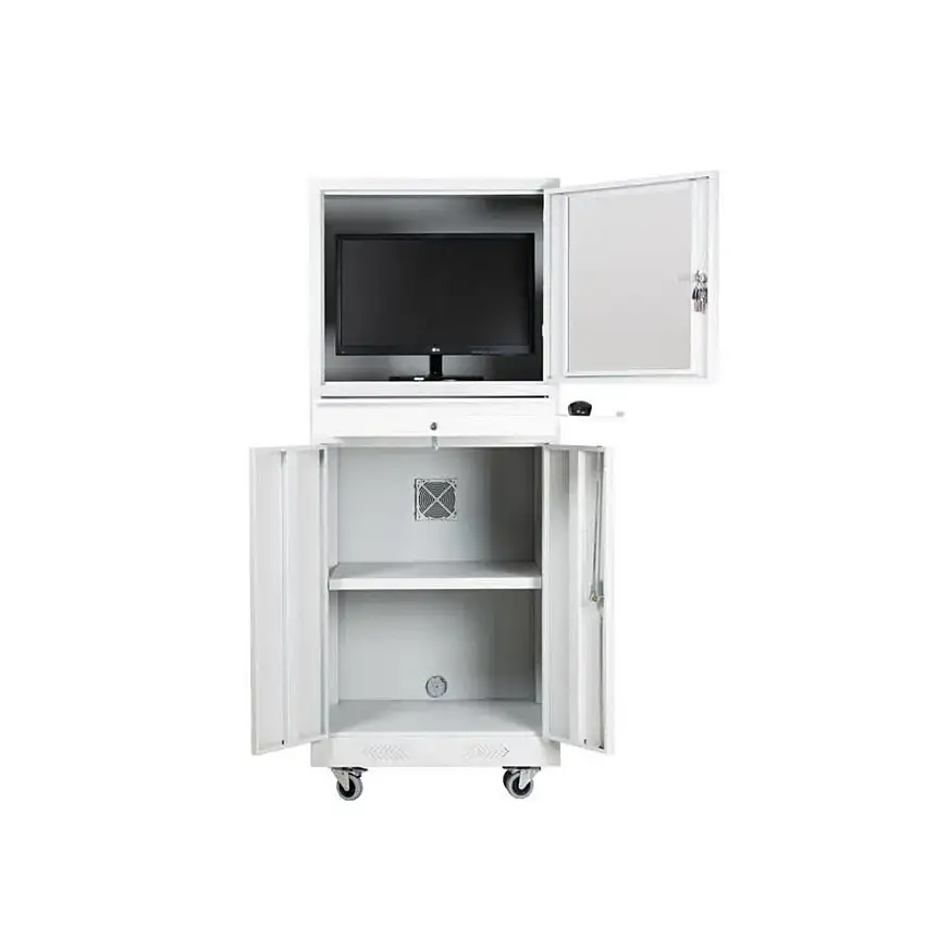 Industrie-PC-Schrank BEAR auf Rollen | HxBxT 170x68x60cm | Grau