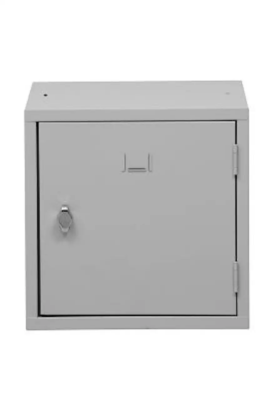 Würfelschrank Monkey | HxBxT 38x38x38 cm | Vorhängeschloss | Grau