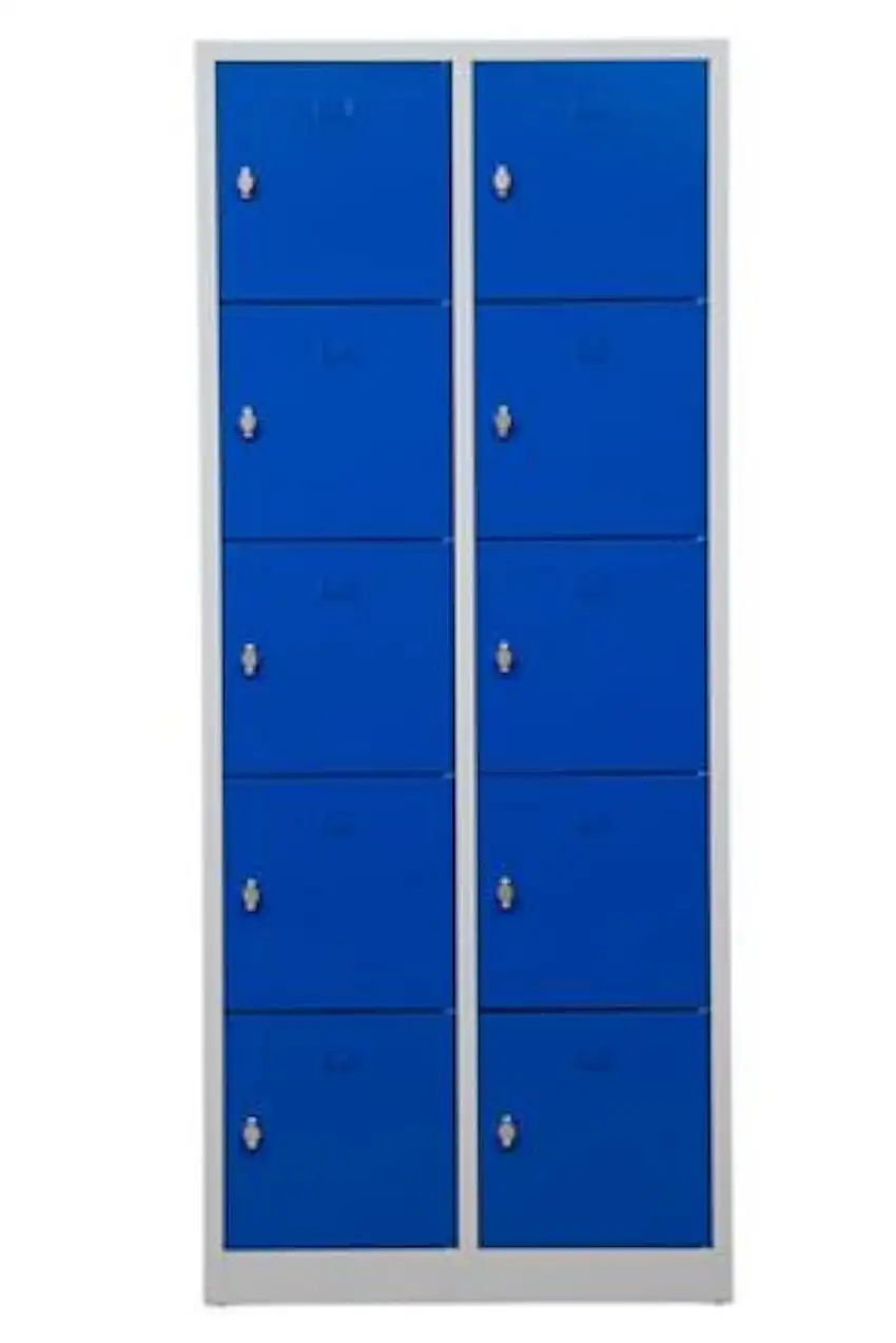 Schließfachschrank Falcon | Medium | HxBxT 190x80x45 cm | Vorhängeschloss | Grau-Blau