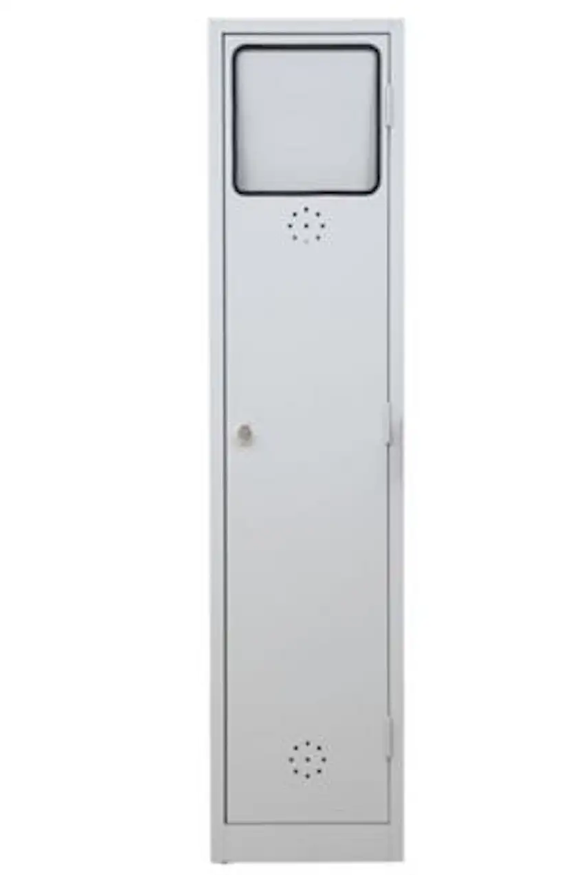 Wäschesammelschrank Raccoon | HxBxT 180x40x50 cm | Vorhängeschloss | Grau