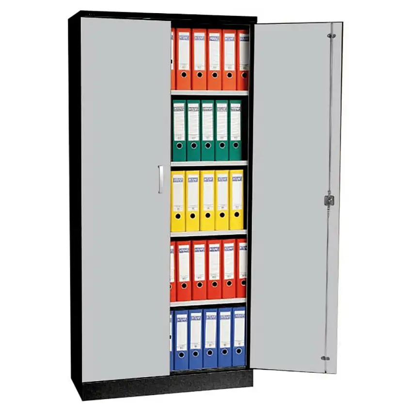 Aktenschrank Beetle | HxBxT 195x92x42 cm | Schwarz-Grau