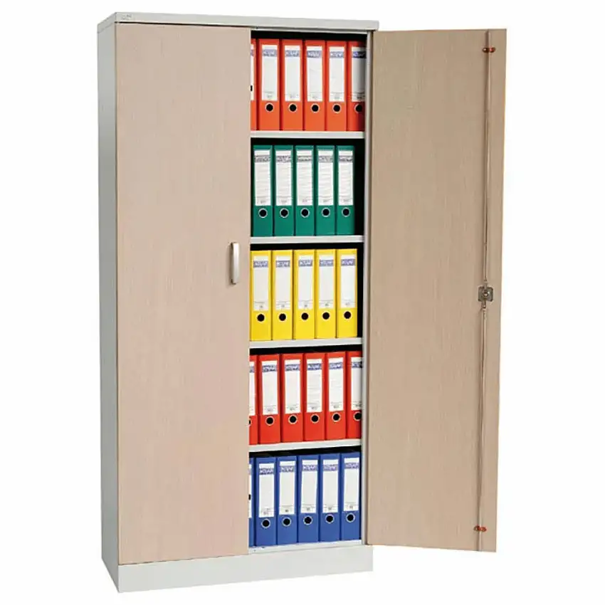 Aktenschrank Beetle | HxBxT 195x92x42 cm | Grau-Ahorn