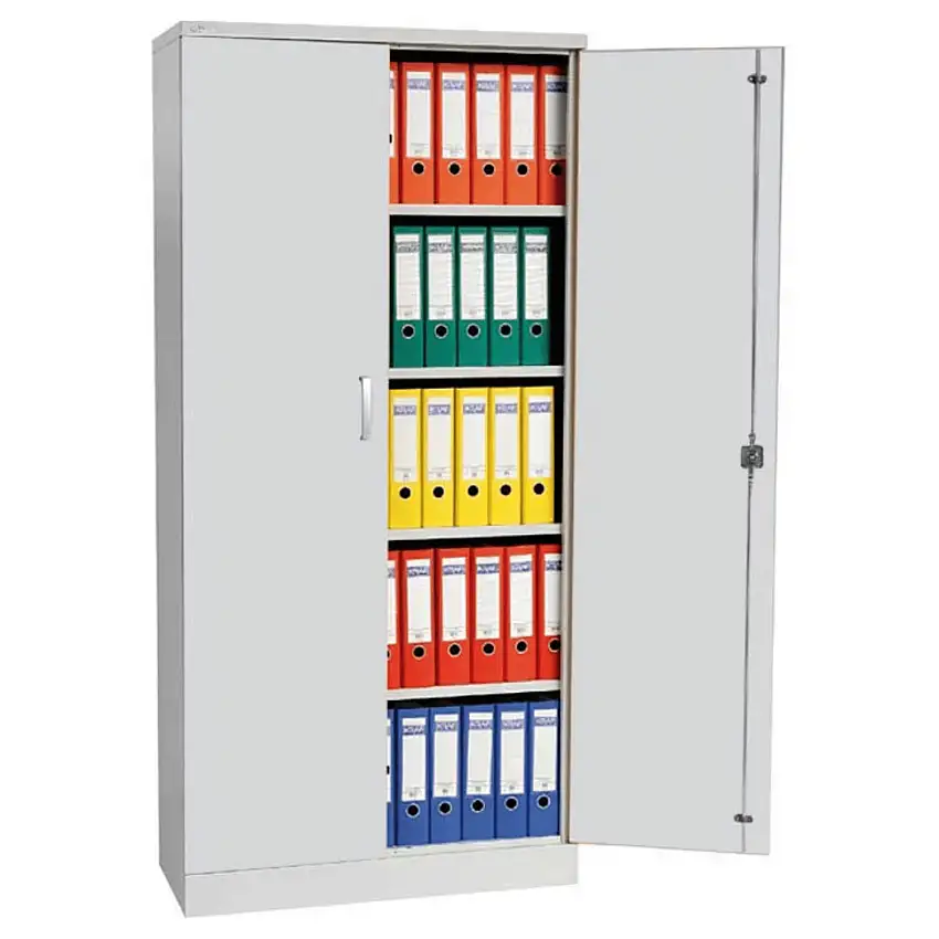 Aktenschrank Beetle | HxBxT 195x92x42 cm | Silber-Weiß