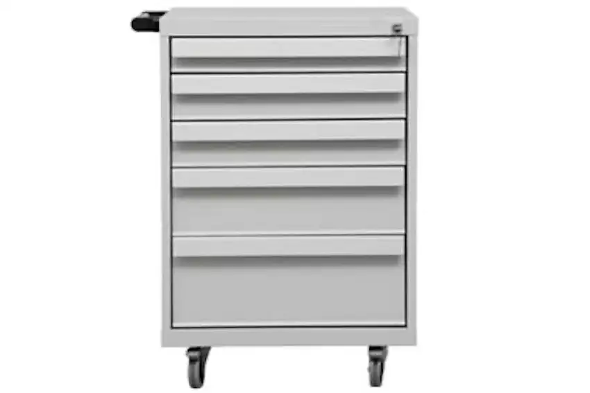 Werkstatt-Wagen Grizzly | 5 Schubladen | HxBxT 84x56x60 cm | Grau