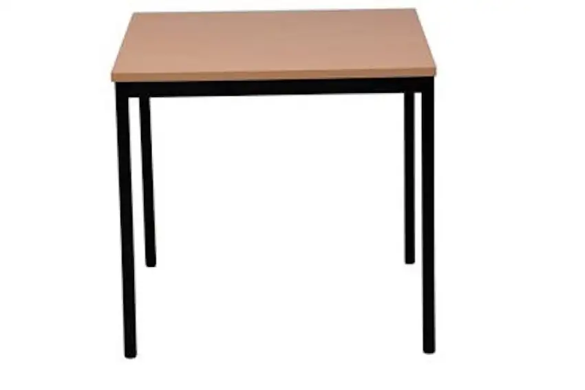 Bürotisch Wolf | Quadratisch | HxBxT 75x80x80 cm | Schwarz-Buche