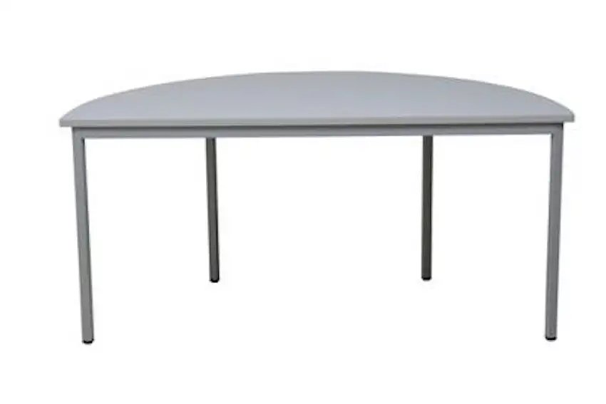 Bürotisch Wolf | Halbkreis | HxBxT 75x140x70 cm | Grau