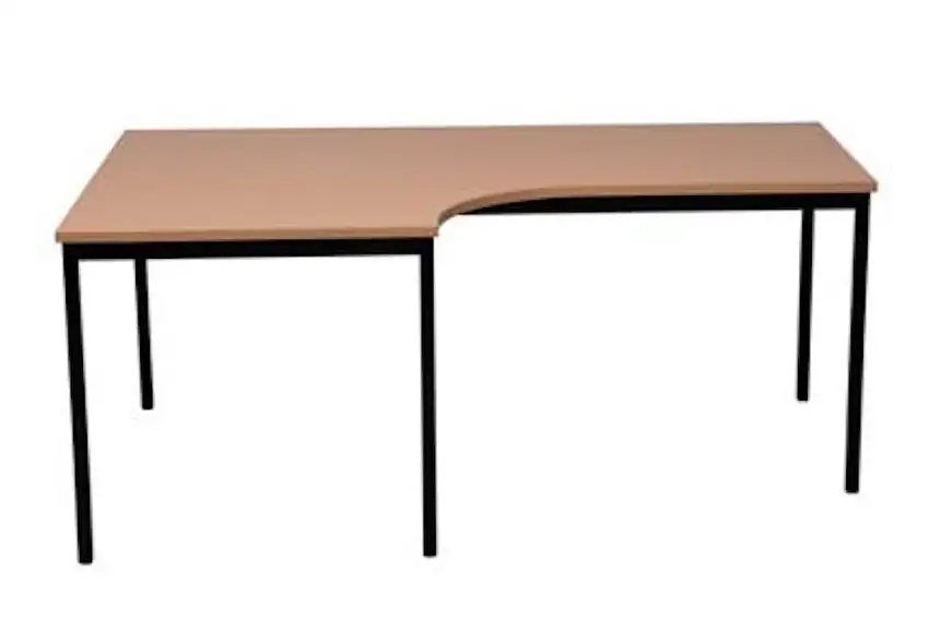 Bürotisch Wolf | Freiform | Winkel links | HxBxT 75x180x80 cm | Schwarz-Buche