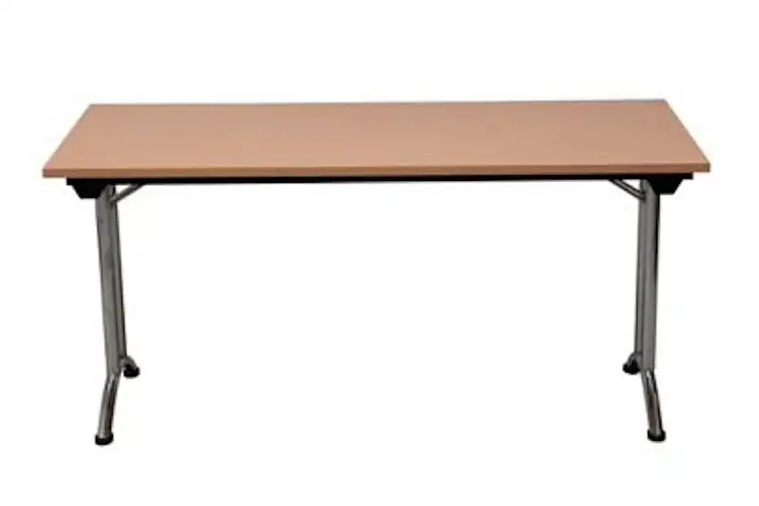 Klapptisch Lizard | C-Fuß-Gestell | HxBxT 75x160x80 cm | Chrom-Buche