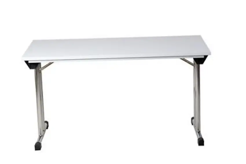 Klapptisch Lizard | T-Fuß-Gestell-Rund | HxBxT 75x180x80 cm | Chrom-Grau
