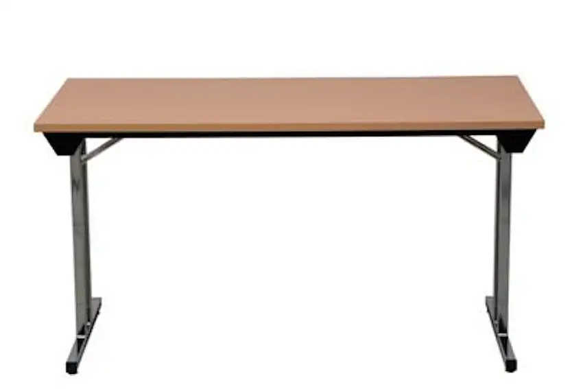 Klapptisch Lizard | T-Fuß-Gestell-Eckig | HxBxT 75x140x80 cm | Chrom-Buche