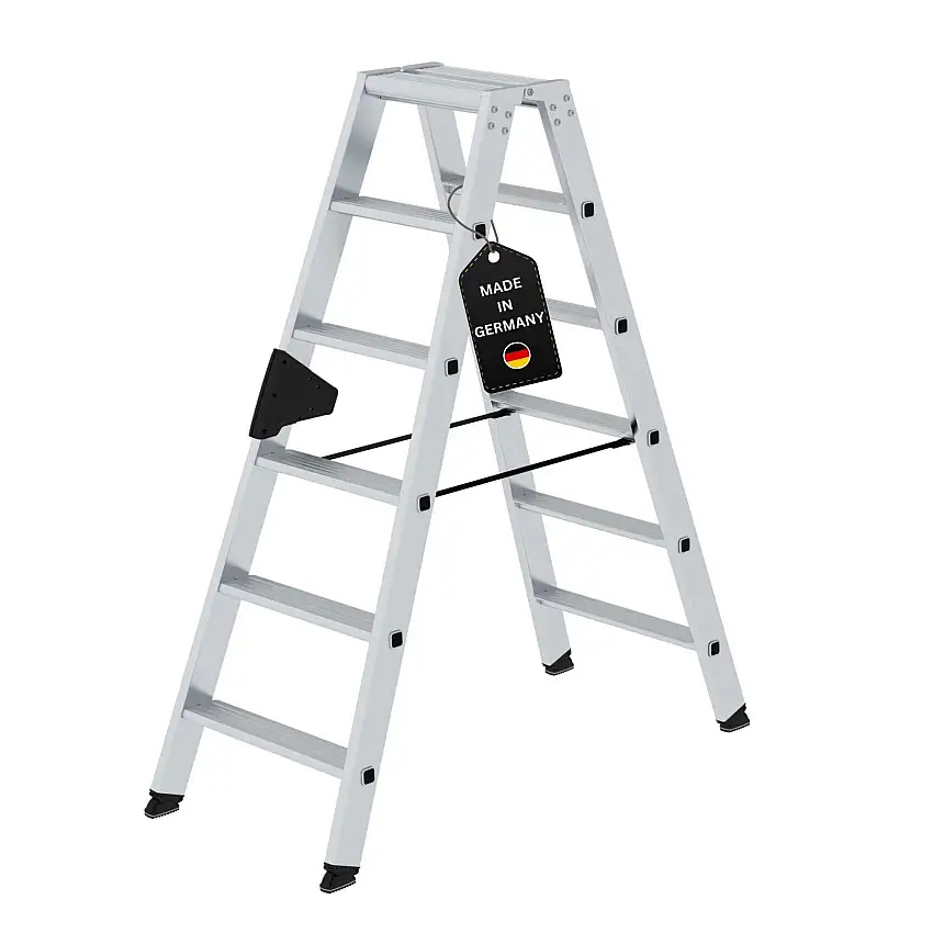 Stufen-Stehleiter beidseitig begehbar 2x6 Stufen