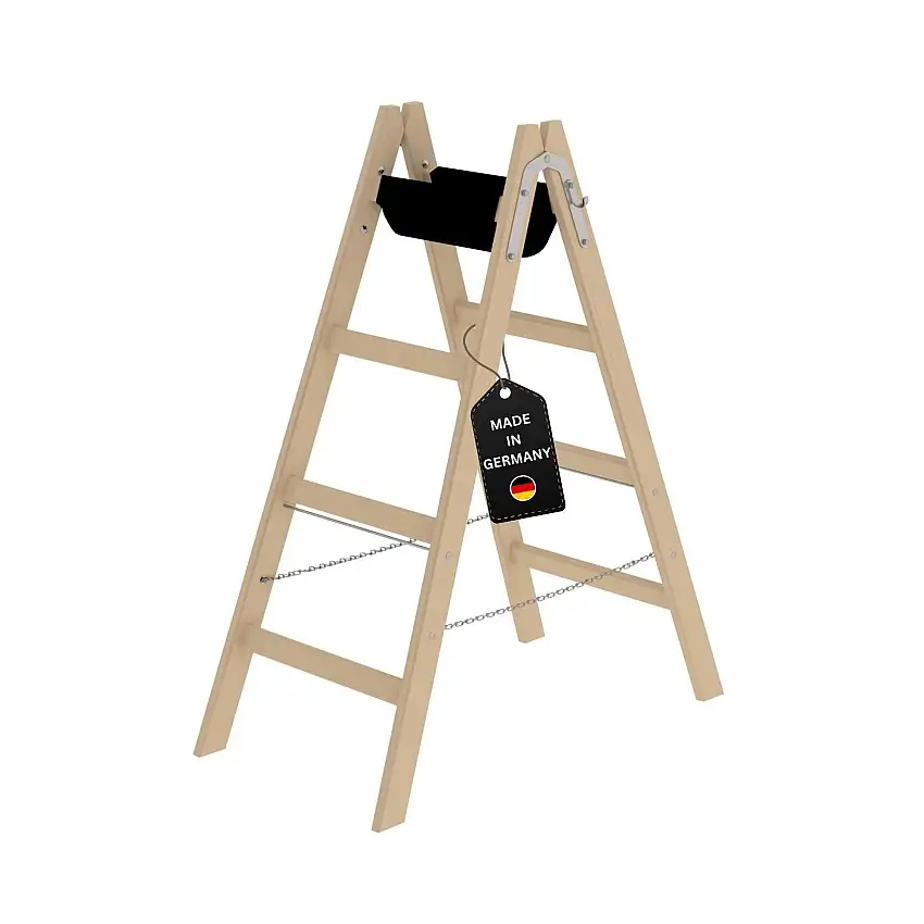 Sprossen-Stehleiter Holz 2x4 Sprossen