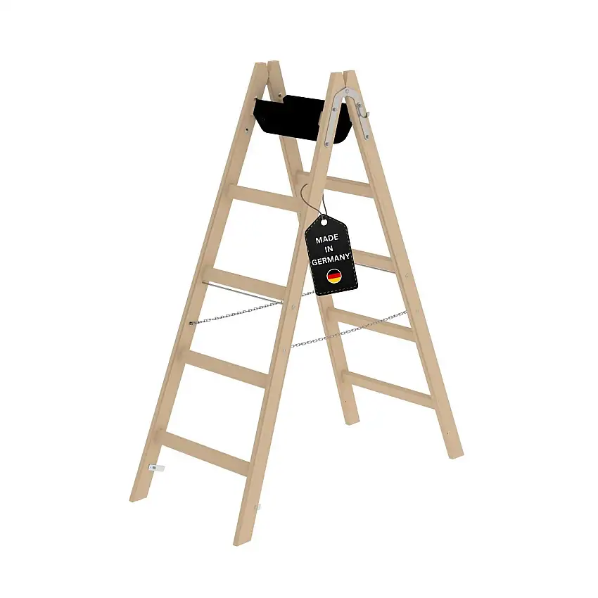 Sprossen-Stehleiter Holz 2x5 Sprossen