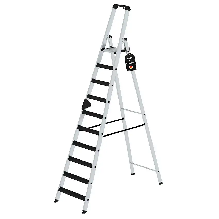Stufen-Stehleiter einseitig begehbar mit clip-step relax 10 Stufen