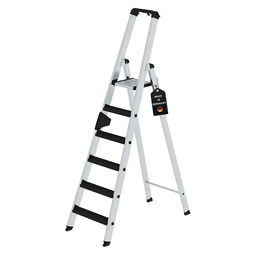 Stufen-Stehleiter einseitig begehbar mit clip-step relax 6 Stufen