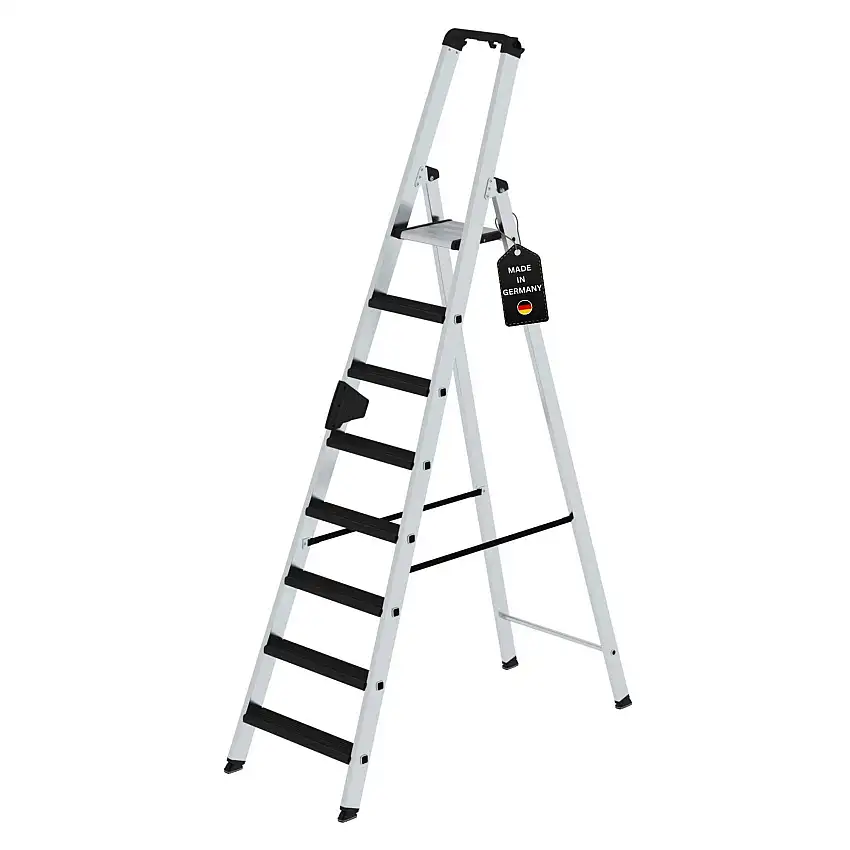 Stufen-Stehleiter einseitig begehbar mit clip-step relax 9 Stufen