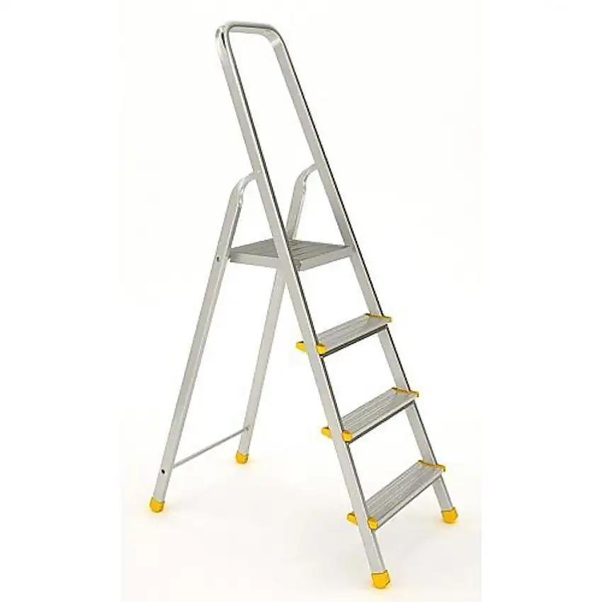 Metal Single Giraffe Einseitige-Aluminium-Bügelleiter | 5 Stufen | 171cm hoch | Leiter, Trittleiter, Stufenleiter, Stehleiter, Haushaltsleiter