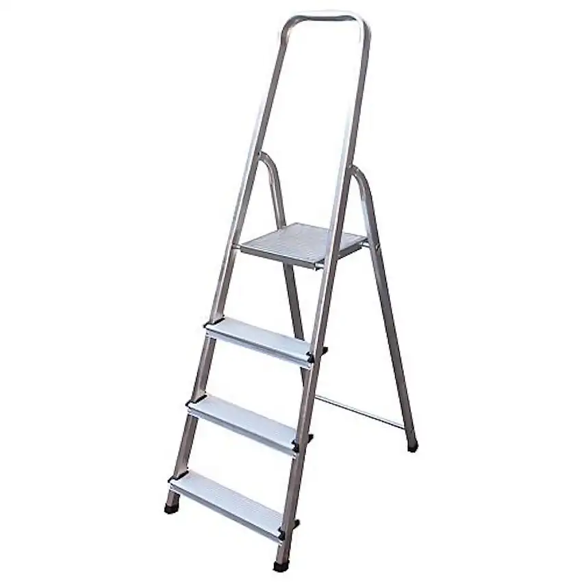 Metal Single Giraffe Einseitige-Aluminium-Bügelleiter | 6 Stufen | 191cm hoch | Leiter, Trittleiter, Stufenleiter, Stehleiter, Haushaltsleiter