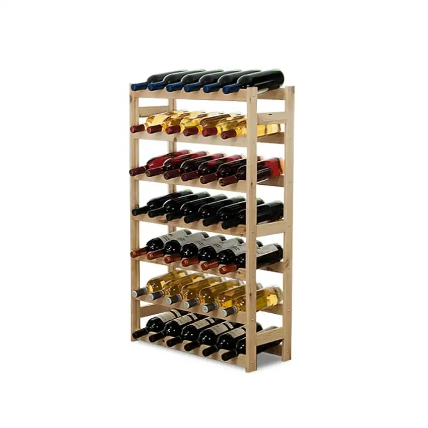 Weinregal PINOTWINE | HxBxT 102x63x25cm | 42 Flaschen | Massives Kiefernholz | Natur unbehandelt