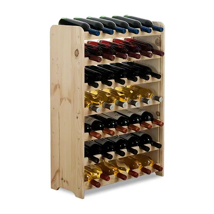 Weinregal PINOTWINE C | HxBxT 87,2x63,2x26,5cm | 42 Flaschen | Massives Kiefernholz | Natur unbehandelt